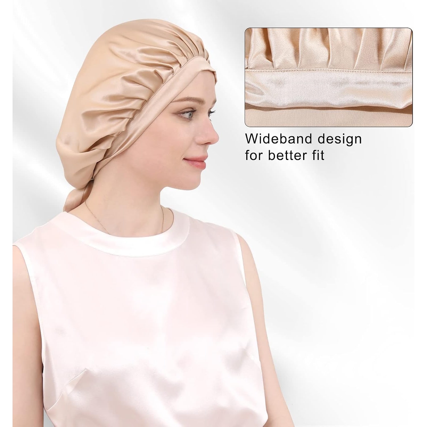 Champagne 19 Momme Mulberry Silk Bonnet