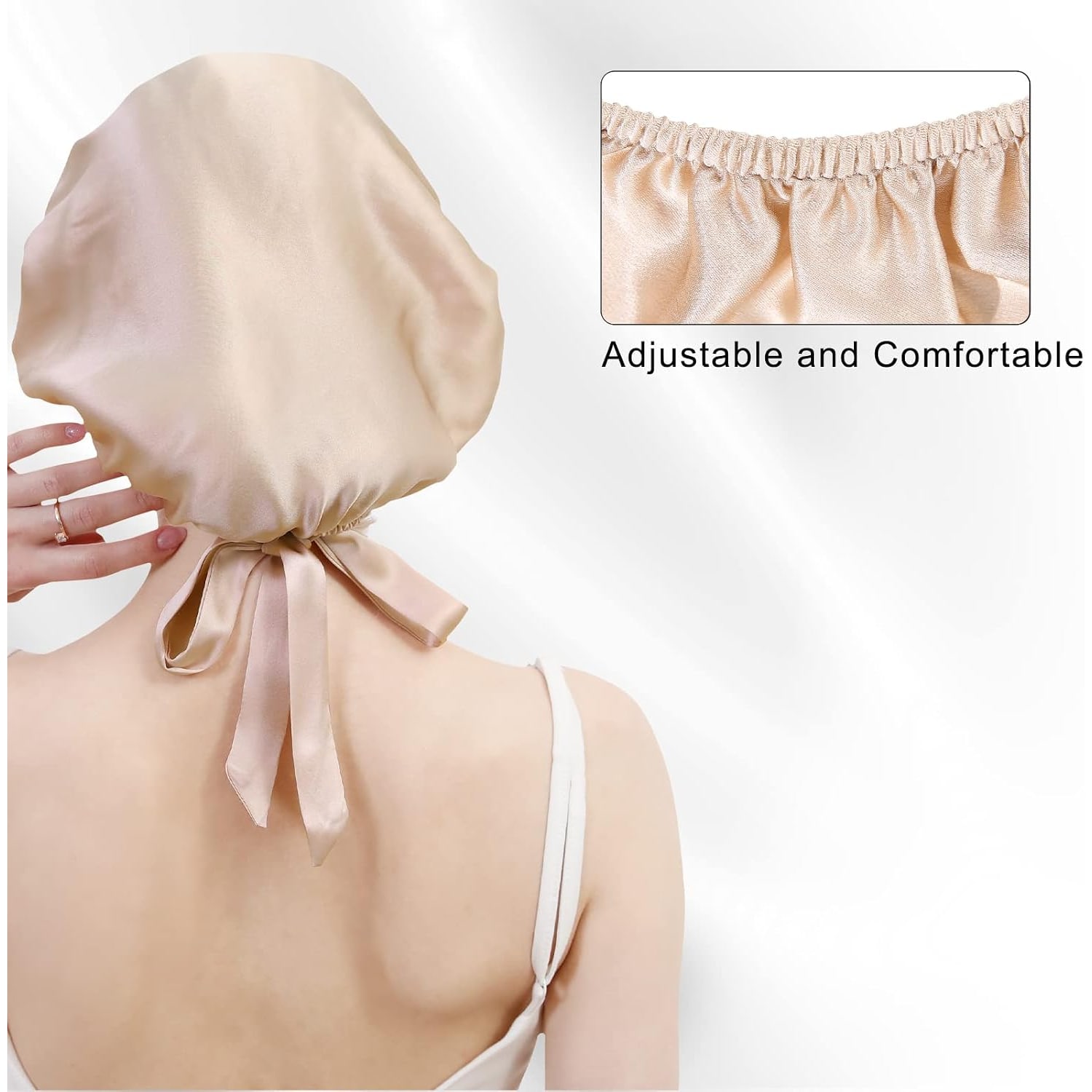 Champagne 19 Momme Mulberry Silk Bonnet
