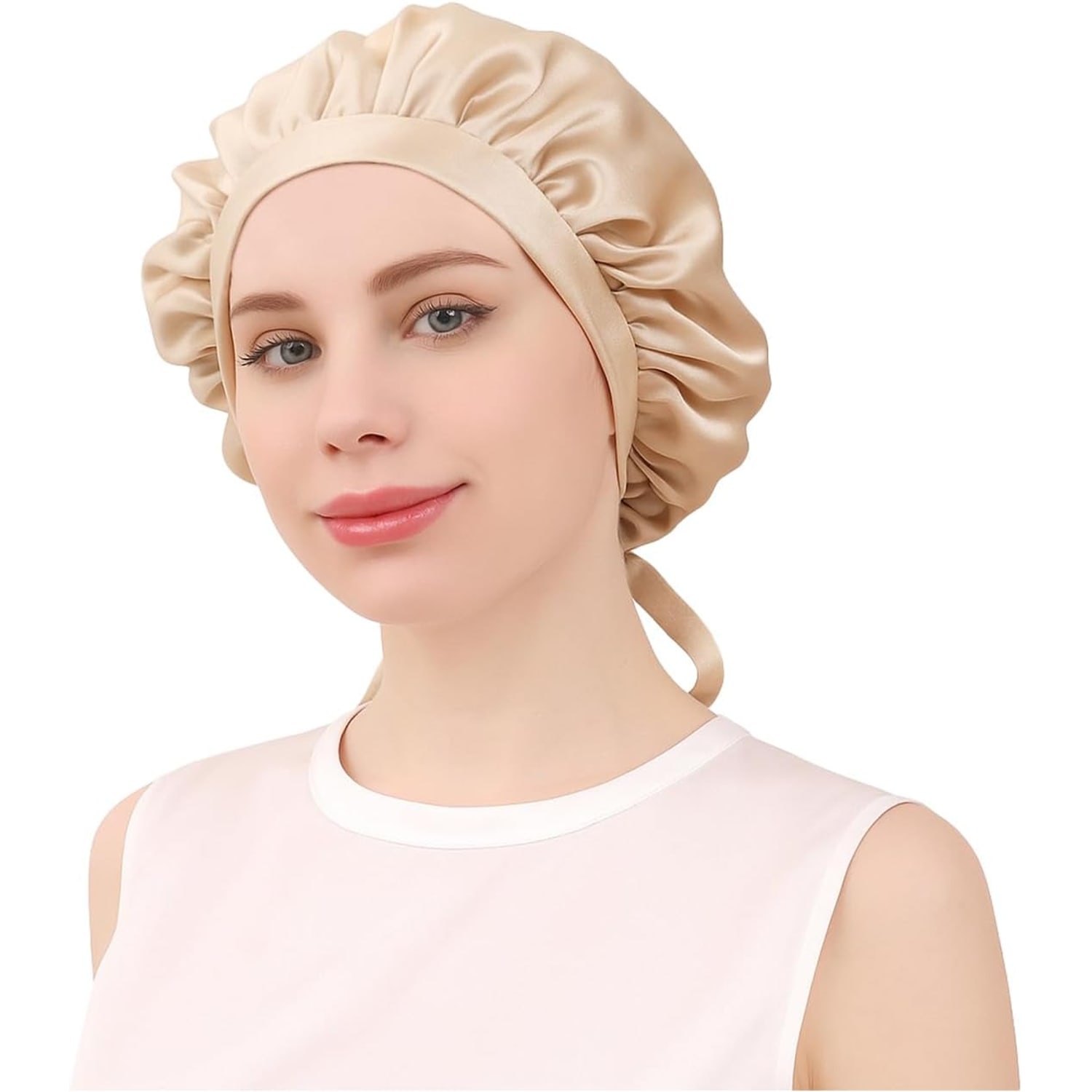 Champagne 19 Momme Mulberry Silk Bonnet