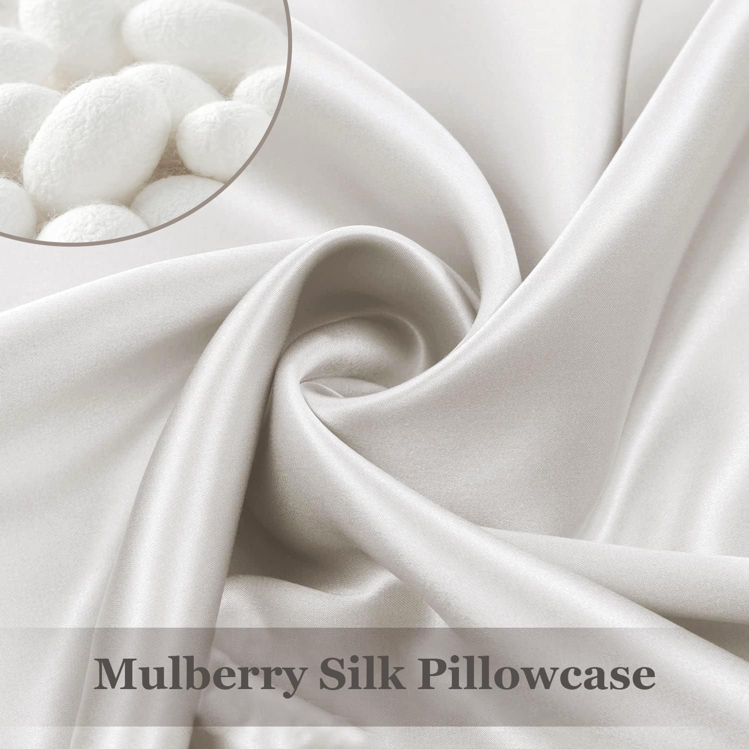 Ivory 22 Momme Mulberry Silk Pillowcase (Standard)