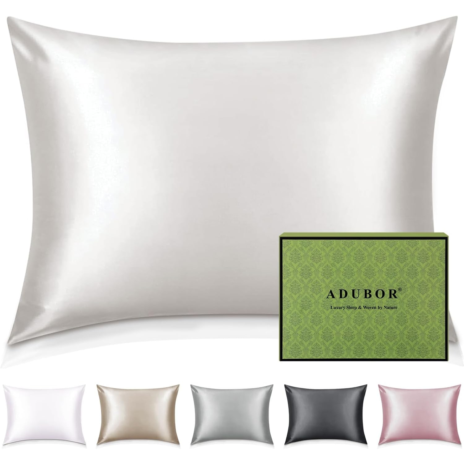 Ivory 22 Momme Mulberry Silk Pillowcase (Standard)