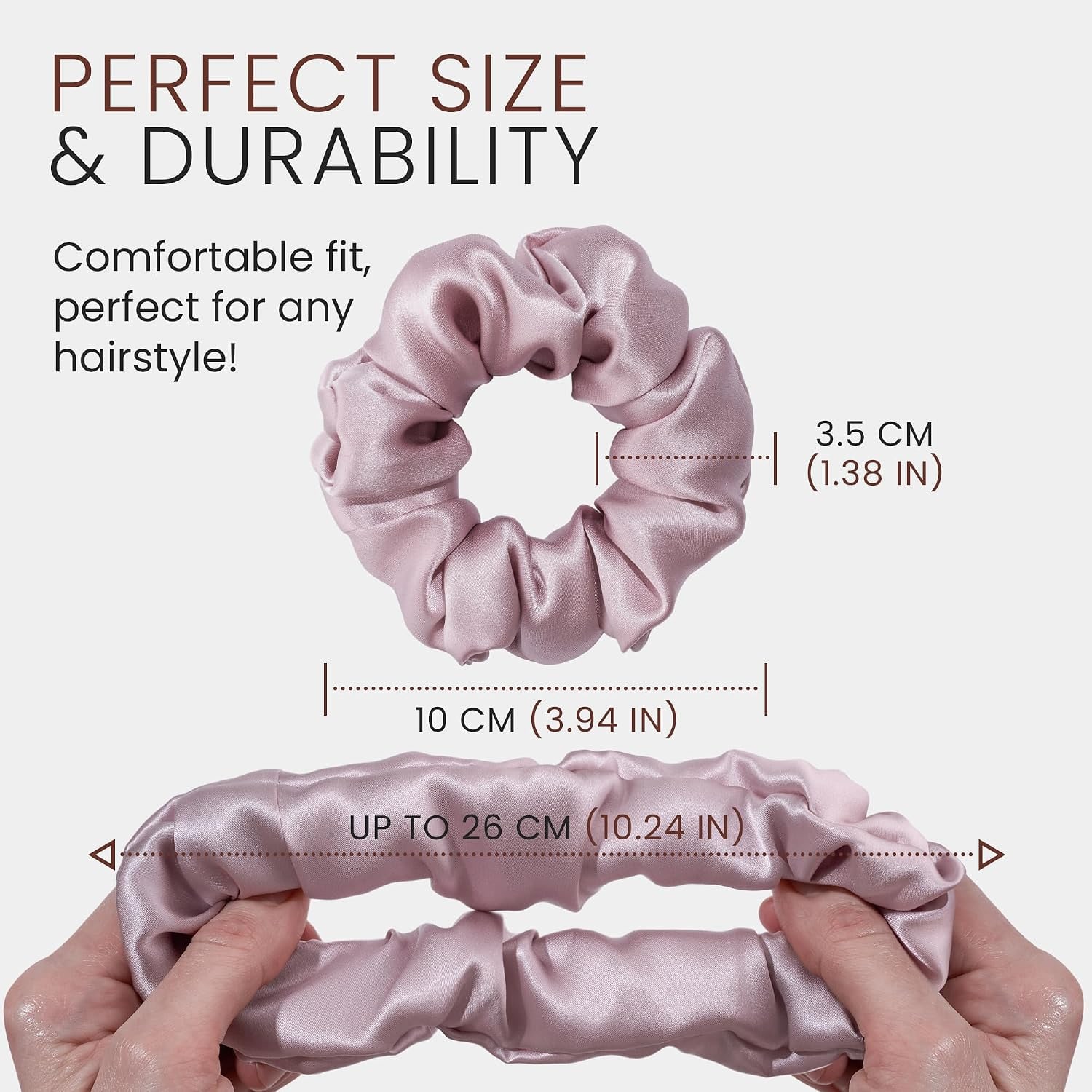 Nude Mulberry Silk Scrunchies, Set of 3: image 2
