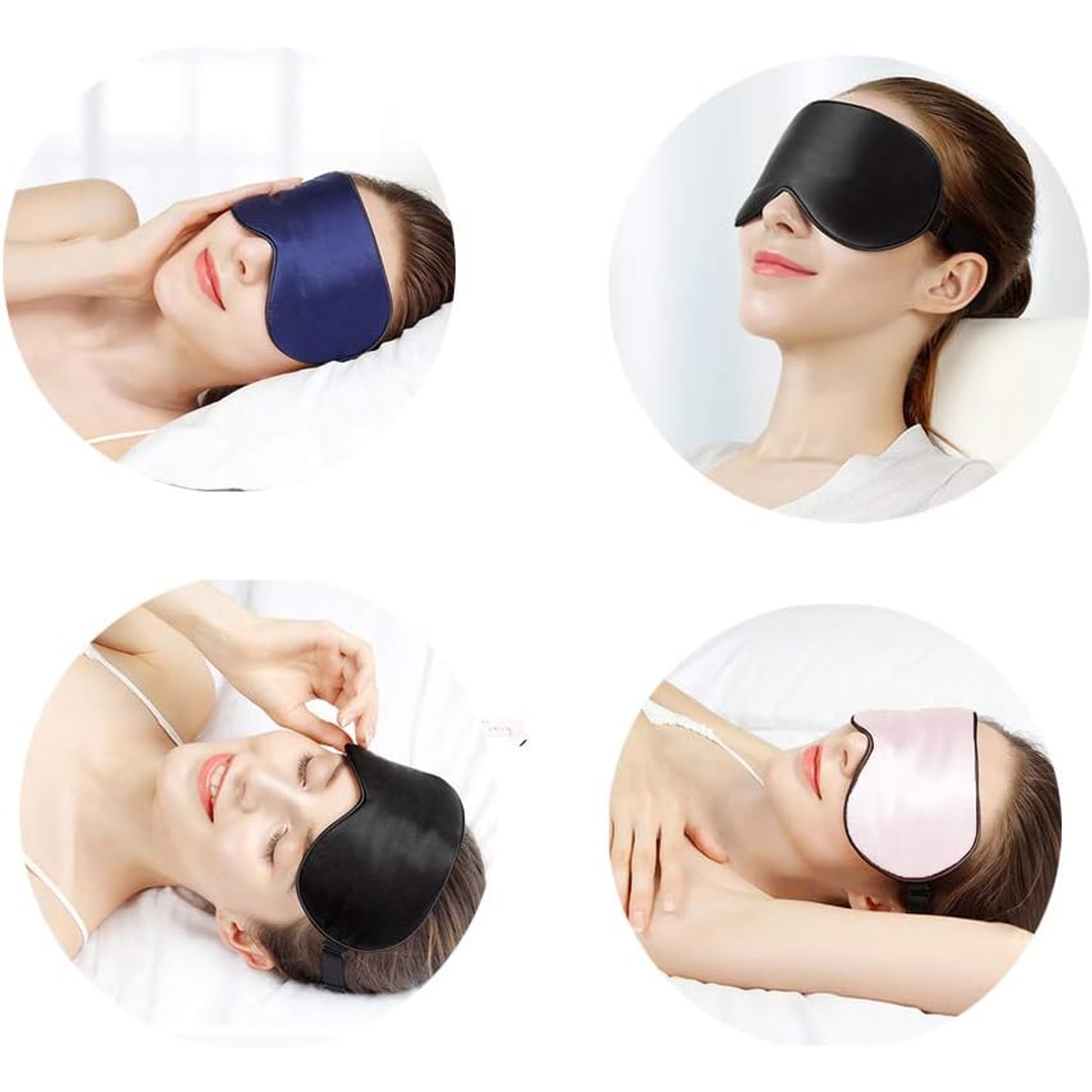 Black Silk Blindfold Sleep Mask