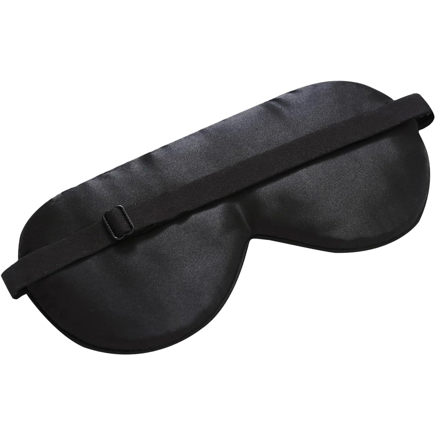 Black Silk Sleep Mask with Cotton Fill