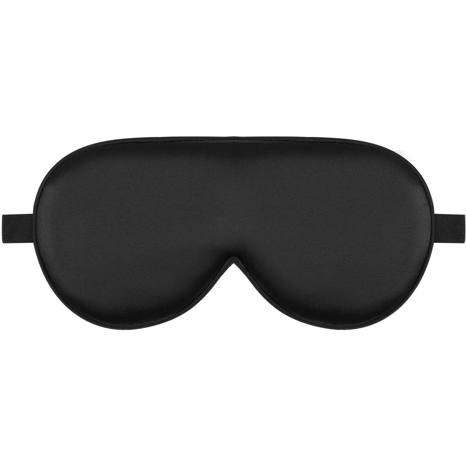 Black Silk Sleep Mask with Cotton Fill