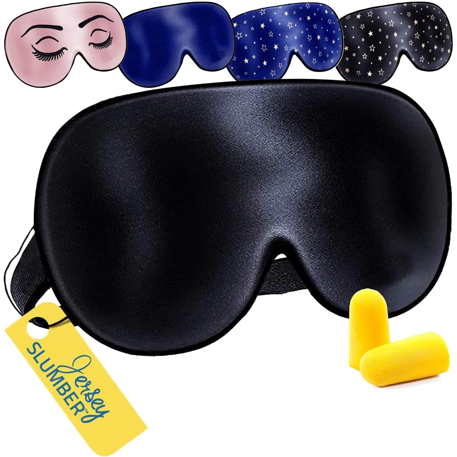 Black Silk Sleep Mask for Side Sleepers: image 6