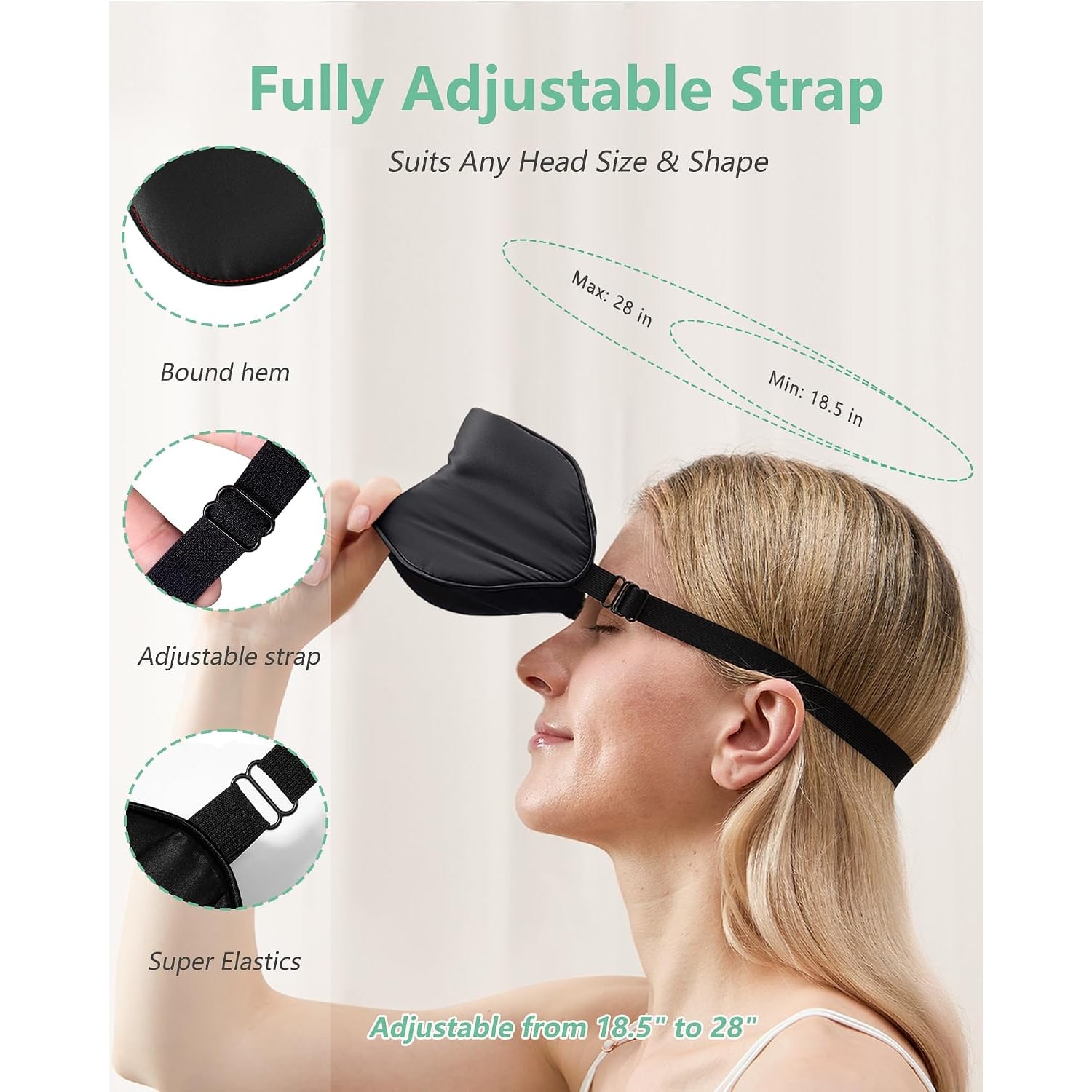 Mulberry Silk Sleep Masks 2 Pack, Black