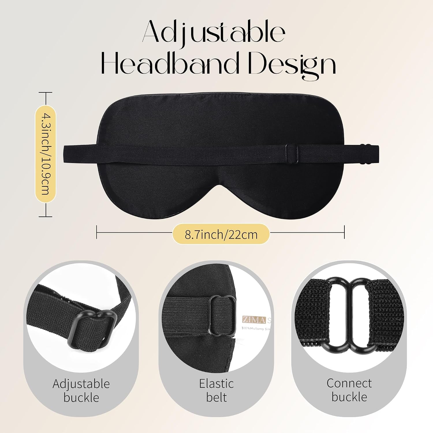 Navy 19 Momme Mulberry Silk Sleep Mask
